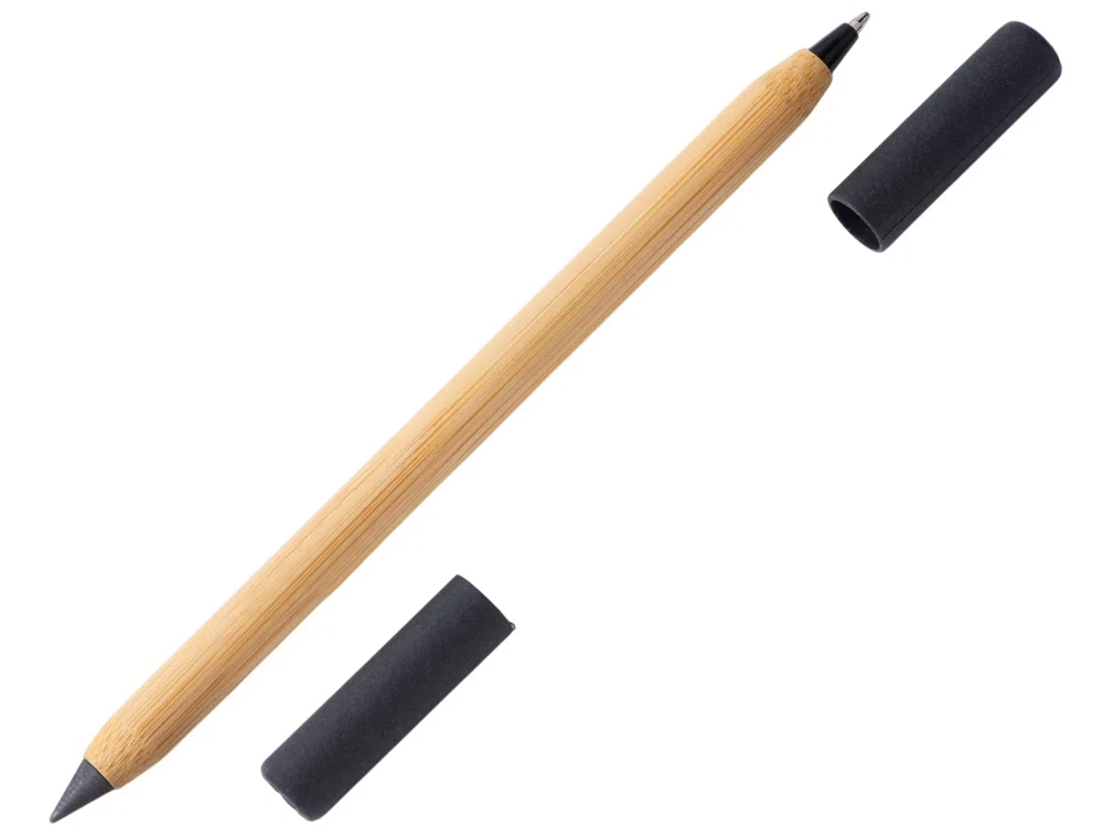 Вечный карандаш и ручка из бамбука Black bamboo — подарки из бамбука и пробки