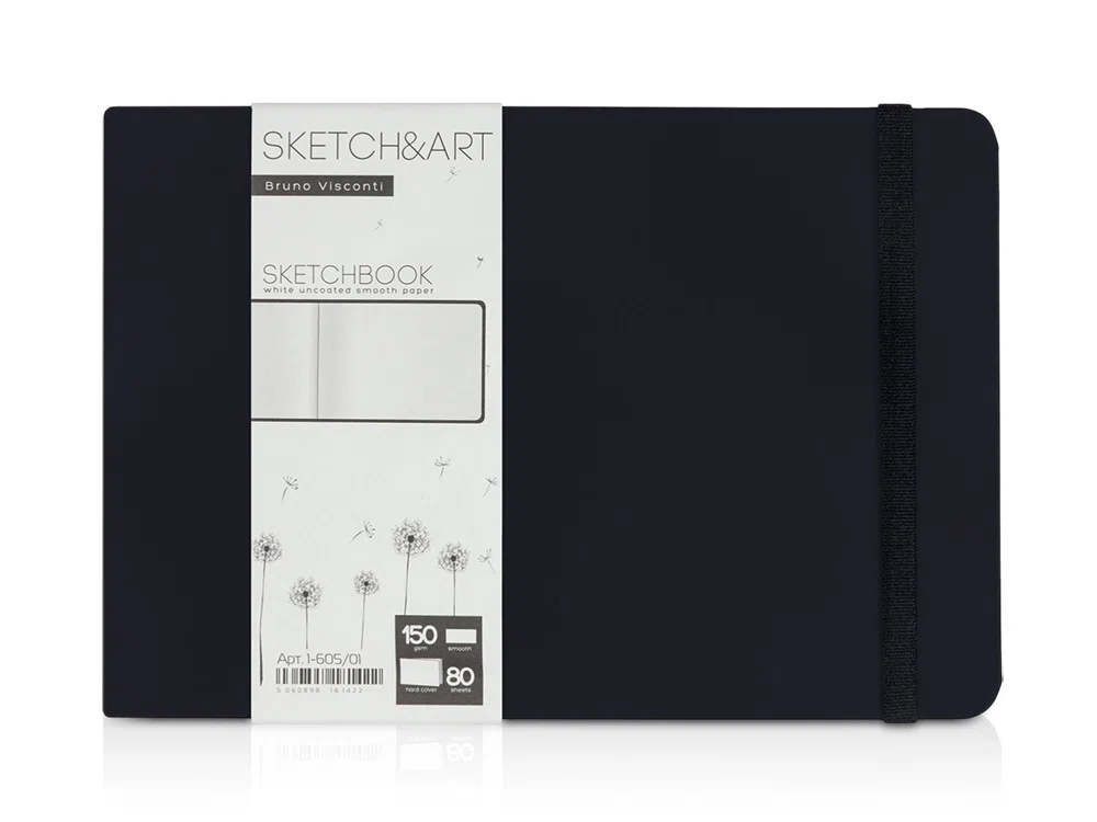 Скетчбук Sketch & Art 150 г/м2, soft-touch, черный