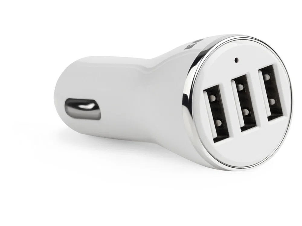 Адаптер автомобильный USB Kubic A3, белый