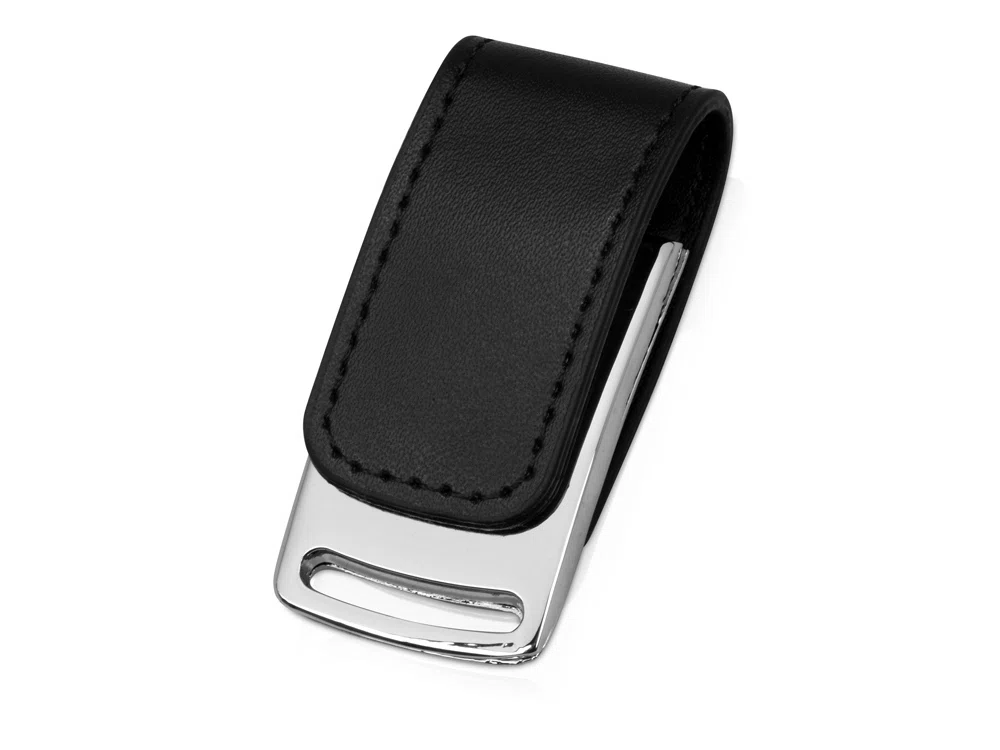 USB-флешка на 16 Гб Vigo с магнитным замком, черный/серебристый
