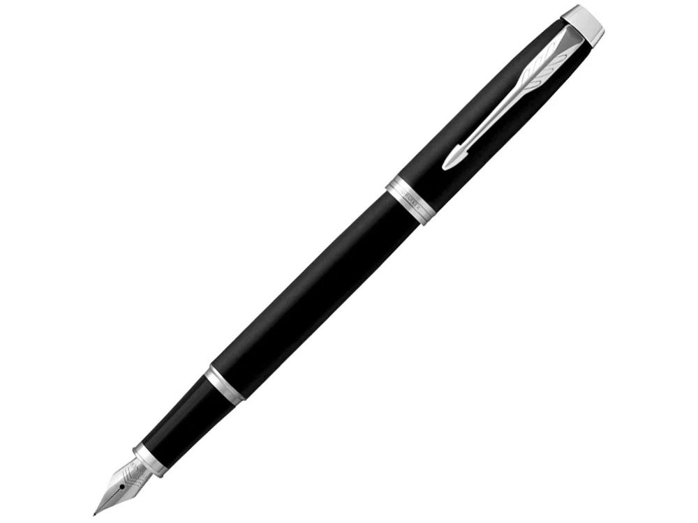 Перьевая ручка Parker IM, F, черный, серебристый