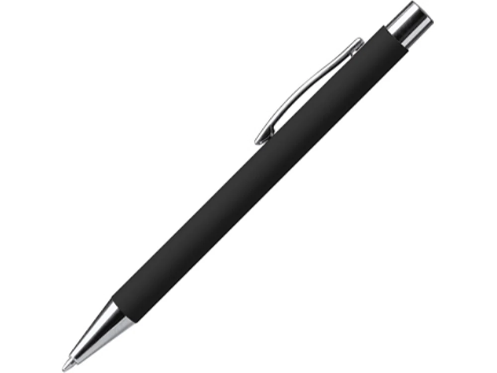 Ручка металлическая шариковая soft-touch DOVER, черный