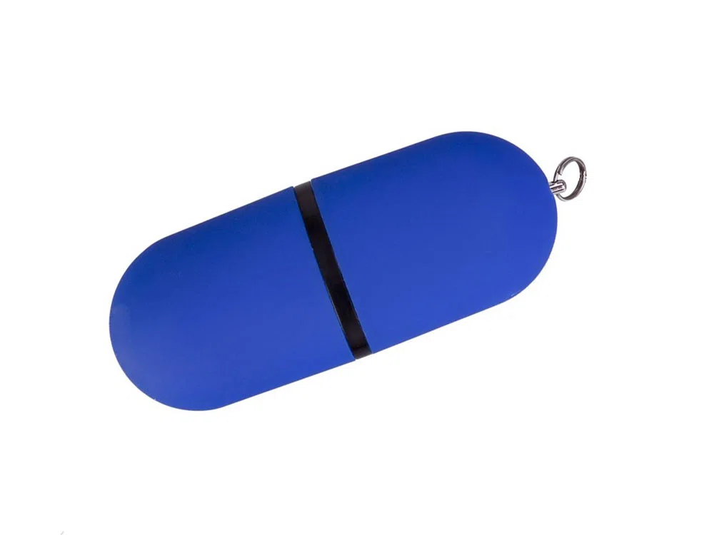 USB 3.0- флешка на 32 Гб Пилюля Soft-touch, синий