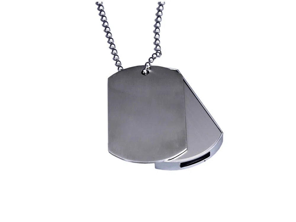 USB 2.0-флешка на 16 Гб в виде армейского жетона, серебристый