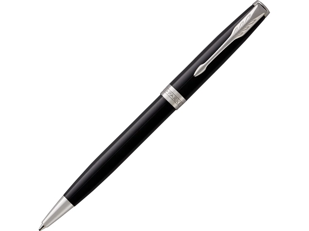Ручка шариковая Parker Sonnet Core Black Lacquer CT, черный глянцевый/серебристый