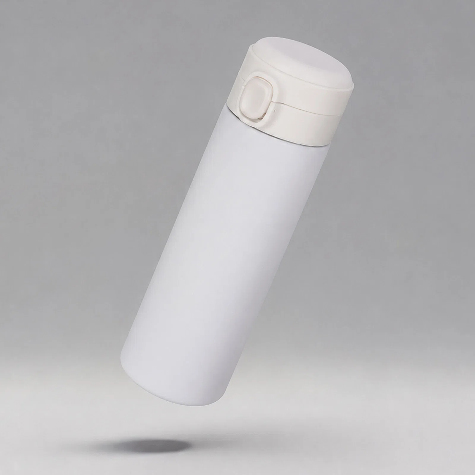 Вакуумная термокружка c кнопкой Guard, soft-touch, 400 мл, белый