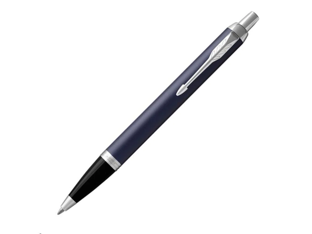 Ручка шариковая Parker IM Core Blue CT, темно-синий/черный/серебристый