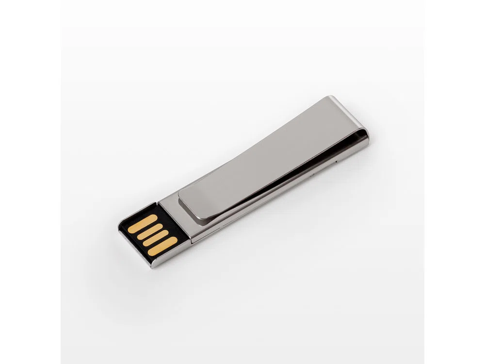 USB 2.0- флешка на 32 Гб Зажим, серебристый