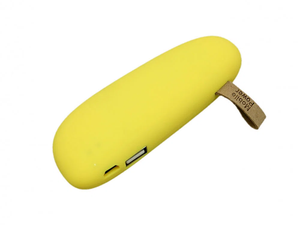 Внешний аккумулятор в форме камня Stone, 2600 mAh, желтый
