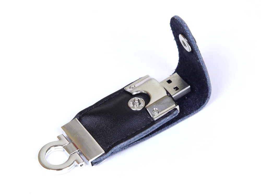 USB 2.0- флешка на 64 Гб в виде брелока, черный