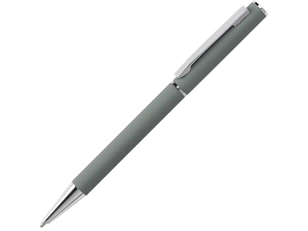 Ручка металлическая шариковая Mercer soft-touch, серый/серебристый