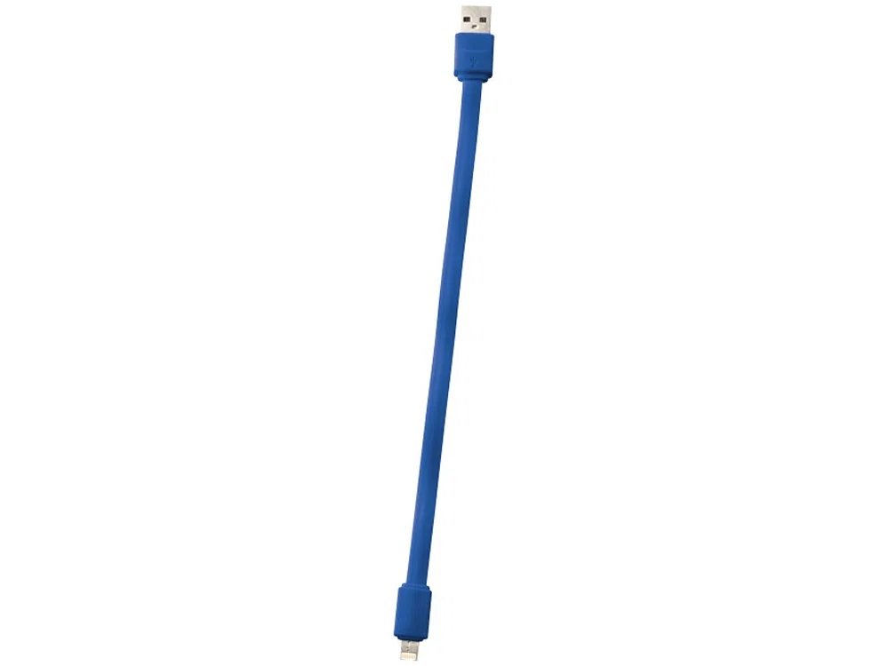 Кабель для зарядки 2 в 1, Micro USB + Lightning, ярко-синий