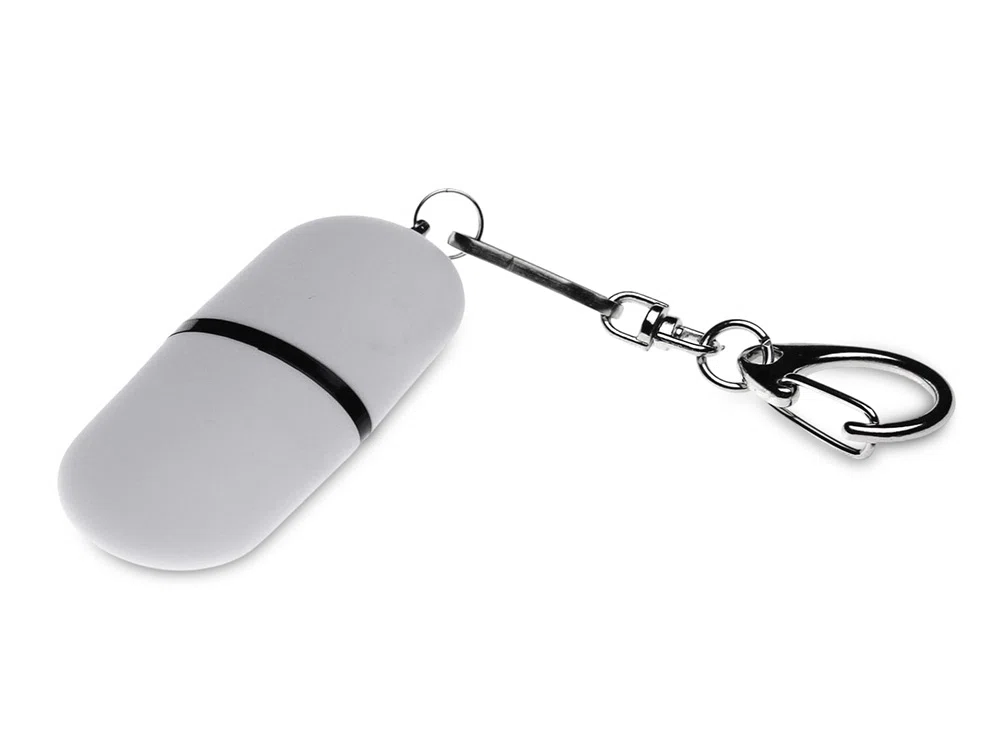 USB 3.0- флешка Goutte Soft-touch на 256 Гб каплевидной формы, белый
