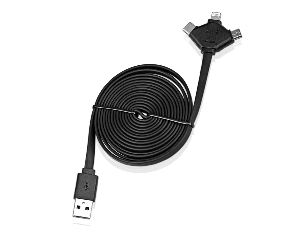 USB-переходник W Cable 3 в 1, черный