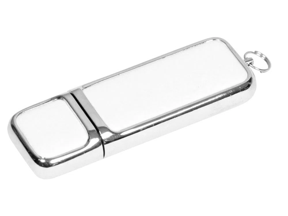 USB 2.0- флешка на 8 Гб компактной формы, белый/серебристый