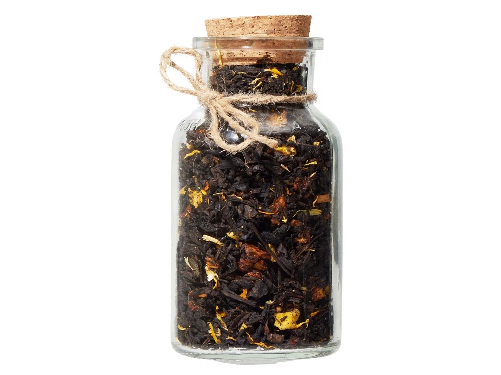 Чай черный с соком ананаса, манго, маракуйей и календулой, мини, черный