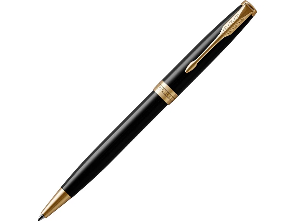 Ручка шариковая Parker Sonnet Core Black Lacquer GT, черный глянцевый/золотистый