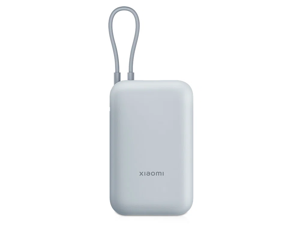 Внешний аккумулятор со встроенным кабелем Mi Power Bank (Integrated Cable), 10000 мАч, голубой лед