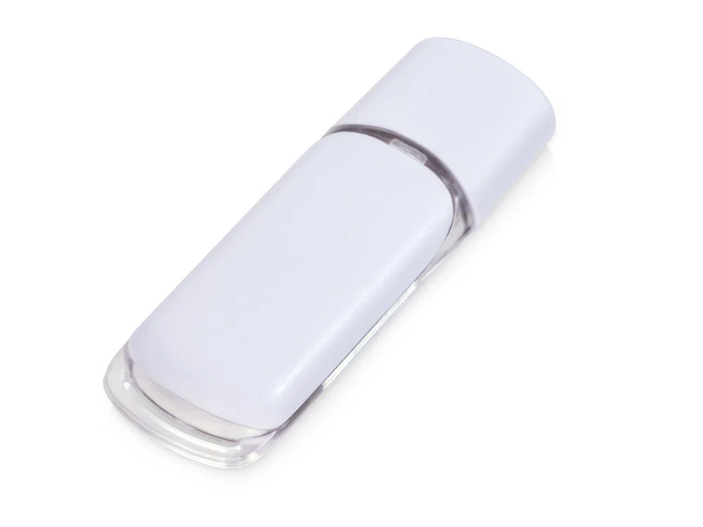 USB 2.0- флешка на 32 Гб с цветными вставками, белый