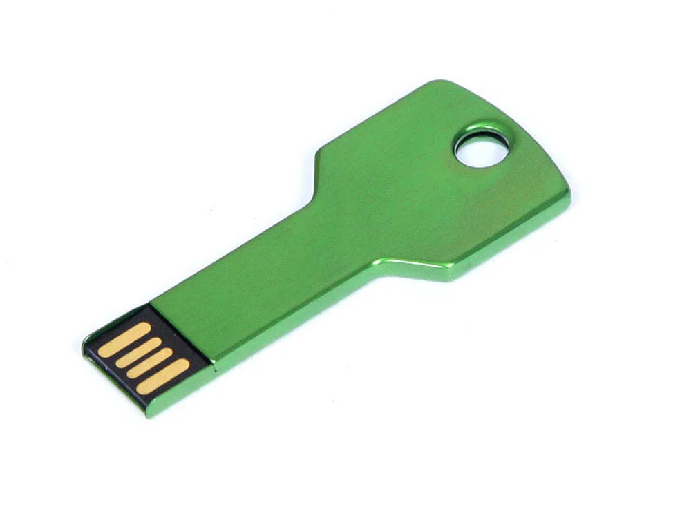 USB 2.0- флешка на 8 Гб в виде ключа, зеленый