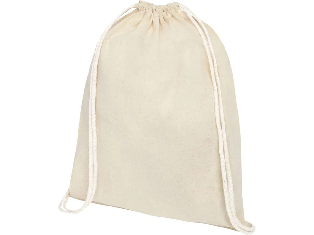 Рюкзак со шнурком Tenes из хлопка 140 г/м², натуральный