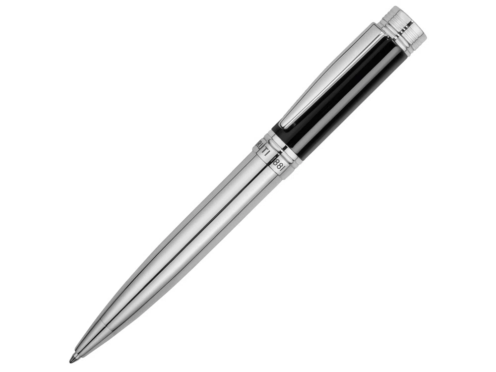 Ручка шариковая Zoom Classic Black, серебристый/черный
