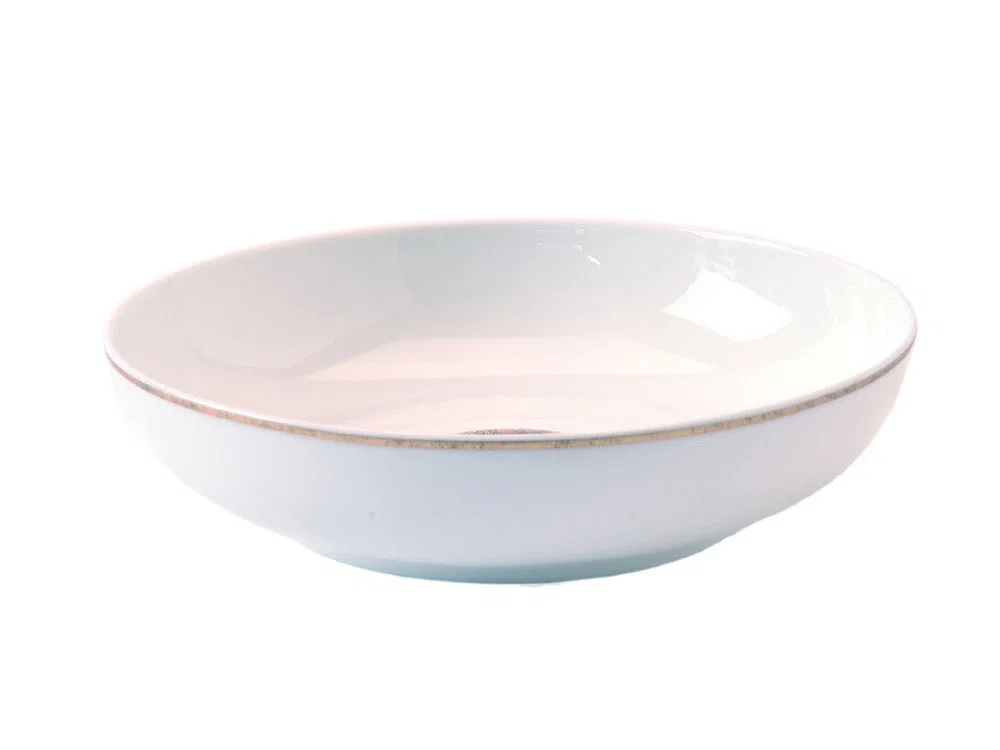 Суповая тарелка S.PLATE 2 GLD, белый