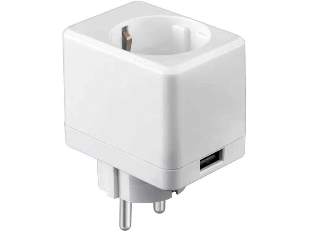 Умная розетка с USB портом IoT P09, белый