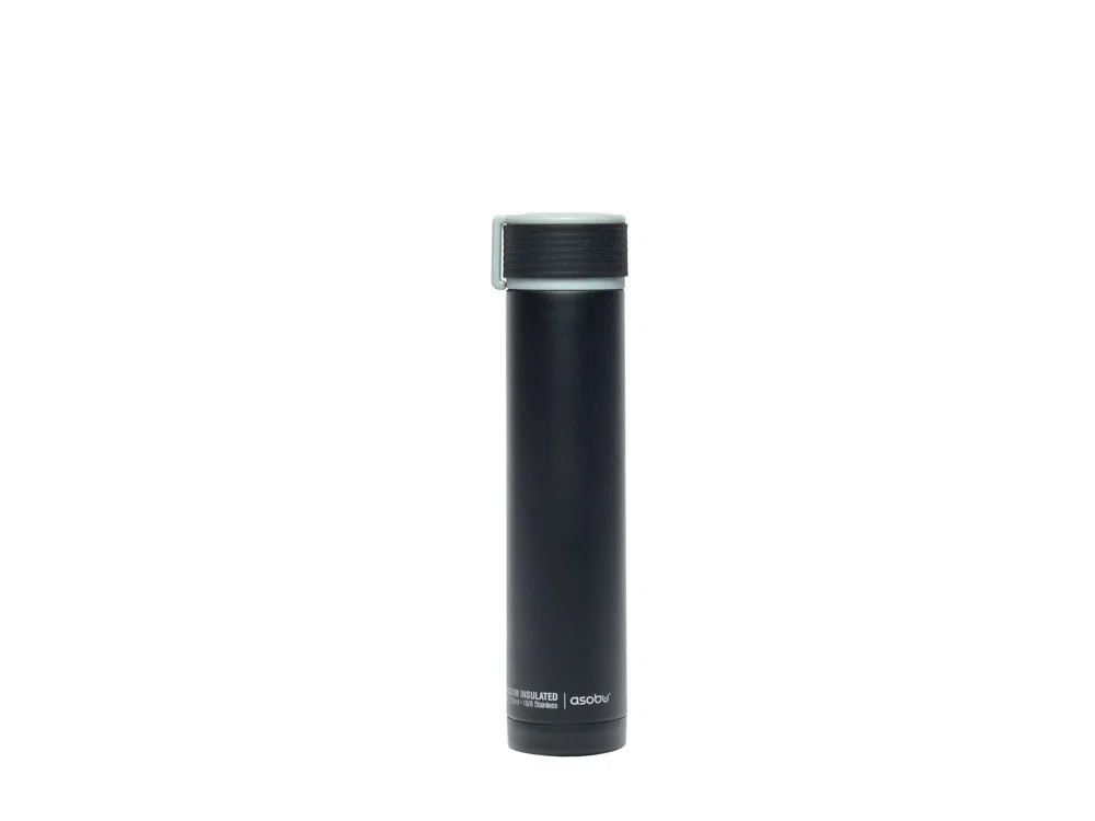 Вакуумный термос с петелькой SKINNY MINI, 230 мл, черный