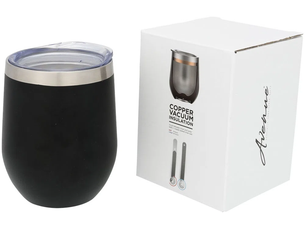 Вакуумная термокружка Corzo Copper, черный