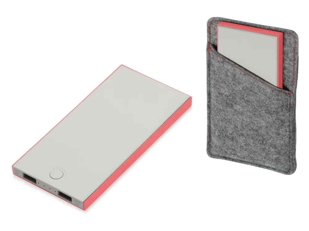 Внешний аккумулятор NEO NS100R, 10000mAh, серый/красный