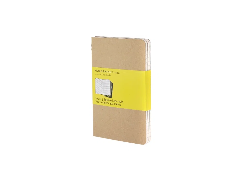 Набор записных книжек А6 Cahier (в клетку), бежевый